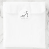 Schuh-Absatz-Illustration Mode Danke Runder Aufkleber (Tasche)