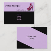 Schuh-Butike-Geschäfts-Karte Visitenkarte (Vorne/Hinten)