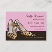 Schuh-Butike-Speicher-Geschäfts-Karte Visitenkarte (Rückseite)