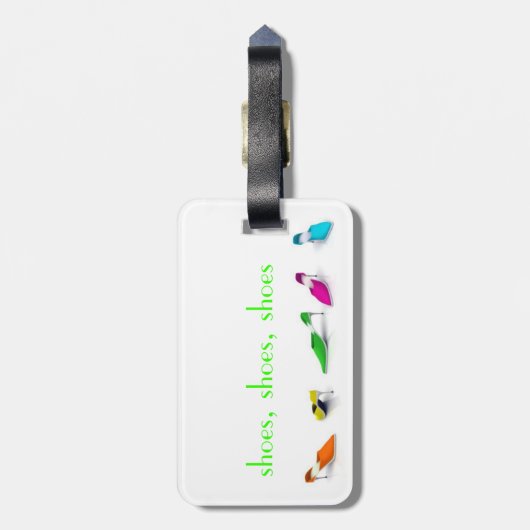 Schuh-Diva-Gepäckanhänger Gepäckanhänger (Rückseite vertikal)
