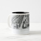 Schuh-Fabrik Zweifarbige Tasse (Vorderseite Links)