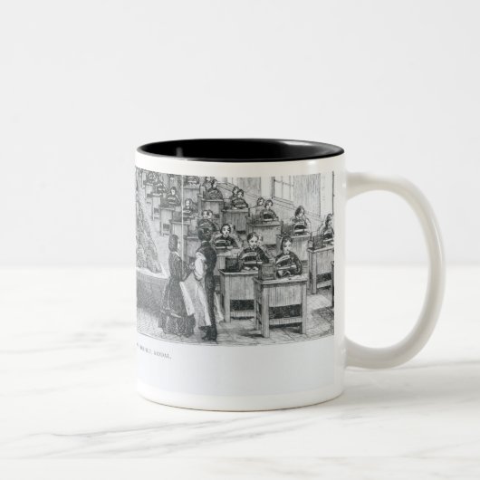 Schuh-Fabrik Zweifarbige Tasse (Rechts)