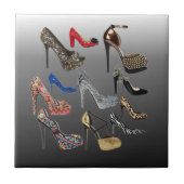 Schuh-fertigen hohe Heels-Collage besonders an Fliese (Vorderseite)