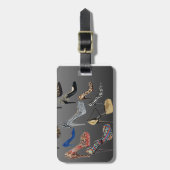 Schuh-fertigen hohe Heels-Collage besonders an Gepäckanhänger (Vorderseite vertikal)