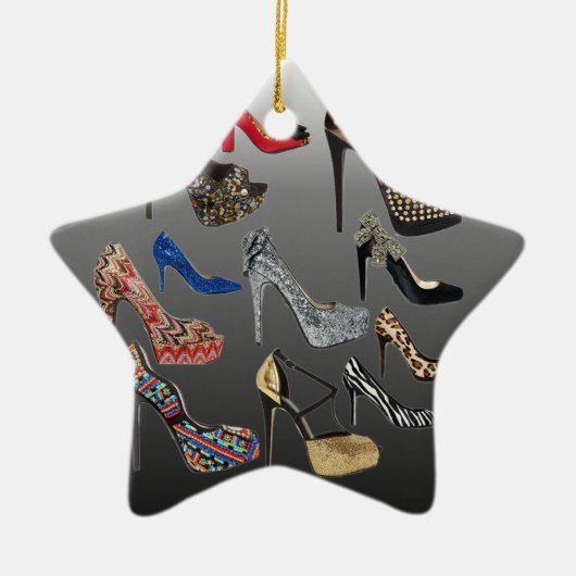 Schuh-fertigen hohe Heels-Collage besonders an Keramik Ornament (Vorne)