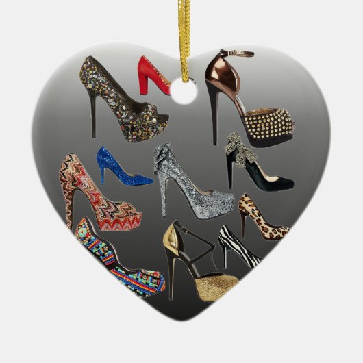 Schuh-fertigen hohe Heels-Collage besonders an Keramik Ornament (Vorne)