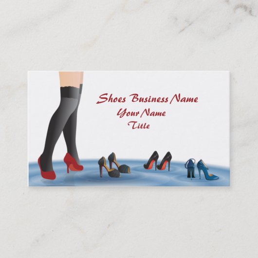 Schuh-Geschäfts-Visitenkarte Visitenkarte (Vorderseite)