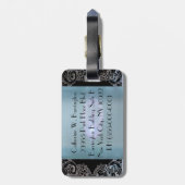 Schuh-Liebe-Monogramm Gepäckanhänger (Rückseite vertikal)