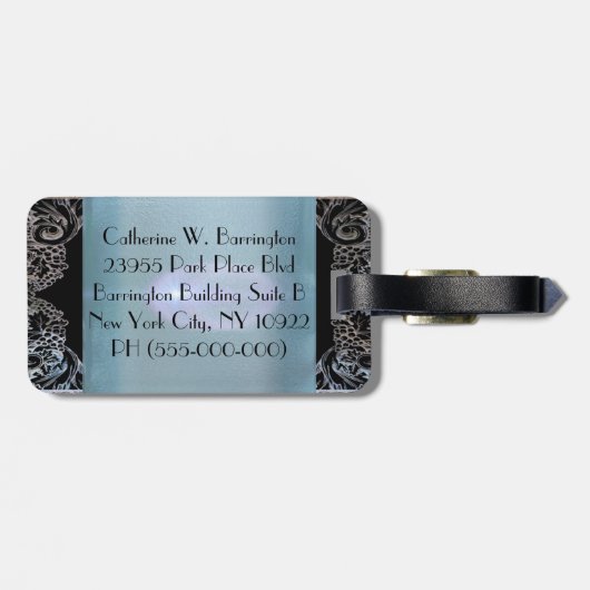 Schuh-Liebe-Monogramm Gepäckanhänger (Rückseite horizontal)