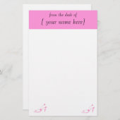 Schuh-Liebhaber-Rosa-Papier-Entwürfe Briefpapier (Vorne/Hinten)