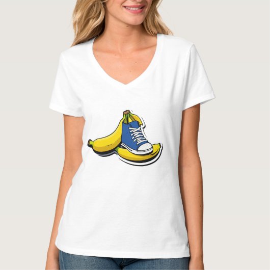 Schuh mit Bananen T-Shirt (Vorderseite)