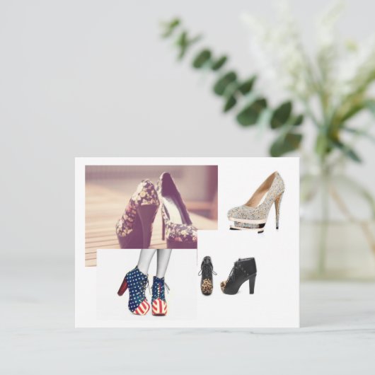 schuh Postkarte (Stehend Vorderseite)
