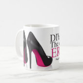 Schuh-"Scheidung. Das Ende eines Fehlers." Tasse (Vorderseite Links)