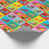 Schuh-Verpackungspapier der bunten Popkunst Geschenkpapier (Ecke)