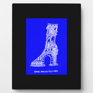 Schuharchitektur-Kunstplakette Fotoplatte