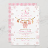 Schuhcreme Kleidung Merry Little Baby Dusche Einladung (Vorne/Hinten)