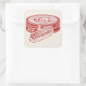 Schuhcreme Quadratischer Aufkleber (Tasche)