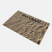 Schuhdrucke im Sand Fußmatte (Schrägansicht)