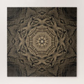 Schuhdrucke im Sand Mandala 2 Puzzle (Horizontal)