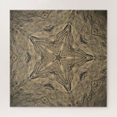 Schuhdrucke in Sand Mandala Puzzle (Horizontal)