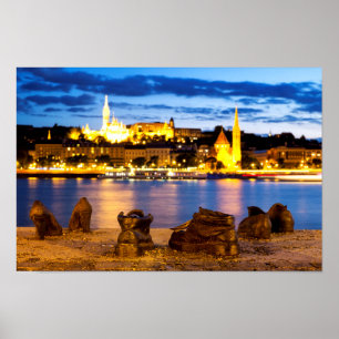 Schuhe an der Donau-Bank Poster