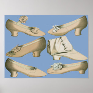 Schuhe aus dem neunzehnten Jahrhundert Poster