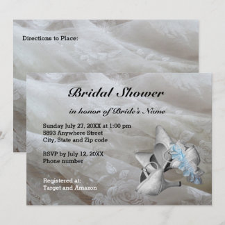 Schuhe, Gartergürtel und Spitzen-Brautparty laden  Einladung
