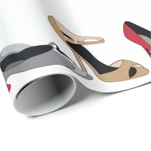 Schuhe Geschenkpapier (Rolleneckpunkt)