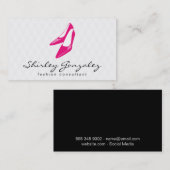 Schuhe (heißes Rosa) Visitenkarte (Vorne/Hinten)