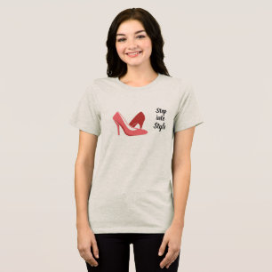 Schuhe im Stil Schritt Grafik T-Shirt Tri-Blend Shirt