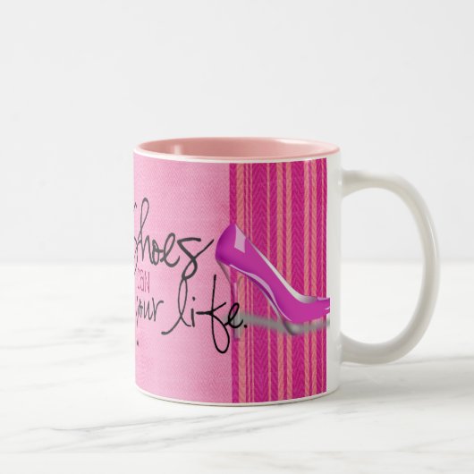 Schuhe können Ihr Leben verändern! Zweifarbige Tasse (Rechts)