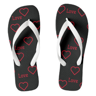 Schuhe mit Herzsymbol bedruckt - Sandalen