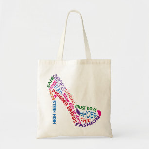 Schuhe mit hohen Heften Tragetasche