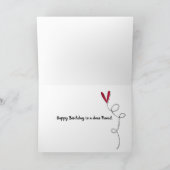 Schuhe mit rotem Oberteil mit Zitat Karte (Innenseite)