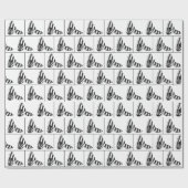 Schuhe mit schwarzen und weißen Streifen Geschenkpapier (Flach)