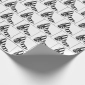 Schuhe mit schwarzen und weißen Streifen Geschenkpapier (Ecke)