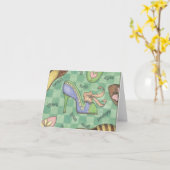 Schuhe - Note Card Karte (Gelbe Blume)