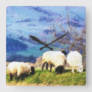 SCHUHE QUADRATISCHE WANDUHR