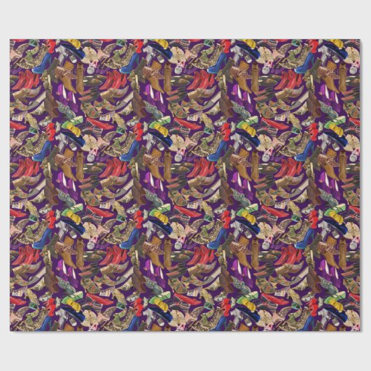 Schuhe, Schuhe, Schuhe! Geschenkpapier (Flach)