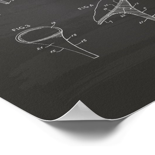 Schuhe und Heelse 1958 Patente Art Chalkboard Poster (Ecke)