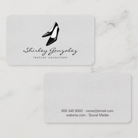 Schuhe Visitenkarte (Vorne/Hinten)