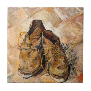 Schuhe von Van Gogh Gemälde Art Fliese