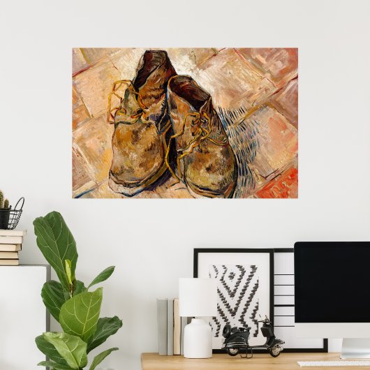 Schuhe von Van Gogh Gemälde Art Poster (Heimbüro)