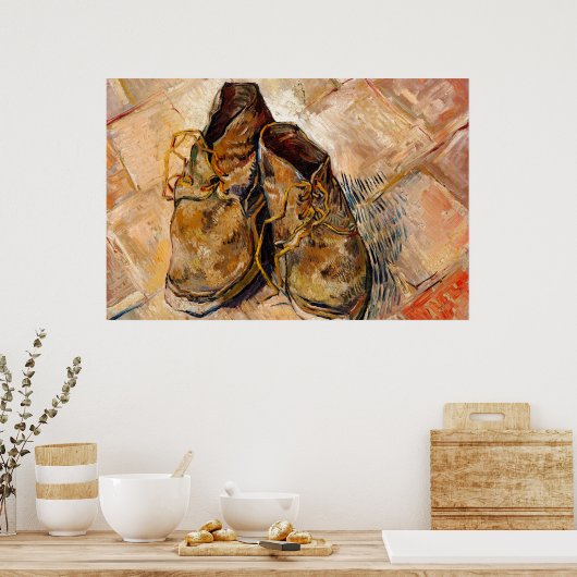 Schuhe von Van Gogh Gemälde Art Poster (Küche)