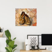 Schuhe von Van Gogh Gemälde Art Poster (Heimbüro)