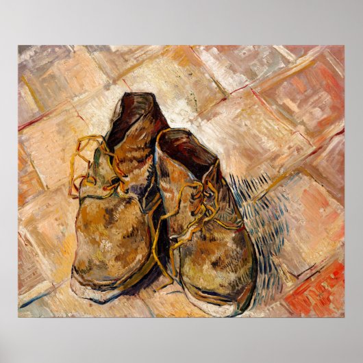 Schuhe von Van Gogh Gemälde Art Poster (Vorne)