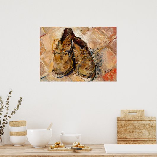 Schuhe von Van Gogh Gemälde Art Poster (Küche)