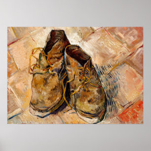 Schuhe von Van Gogh Gemälde Art Poster