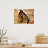 Schuhe von Van Gogh Gemälde Art Poster (Küche)