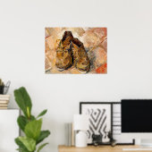Schuhe von Van Gogh Gemälde Art Poster (Heimbüro)